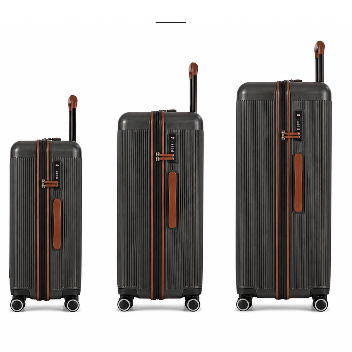 Trio de valises Green - Gris Anthracite