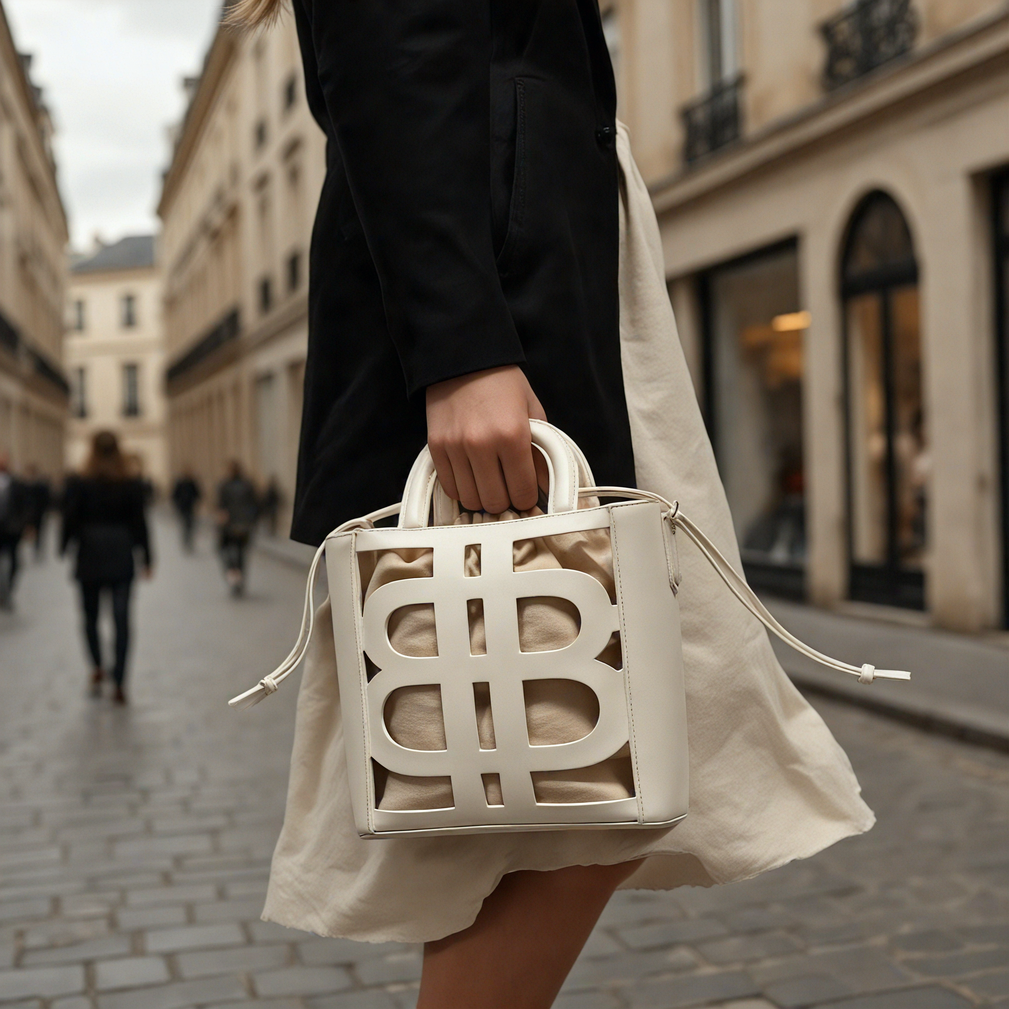 Sac à Main Seau LB - Blanc