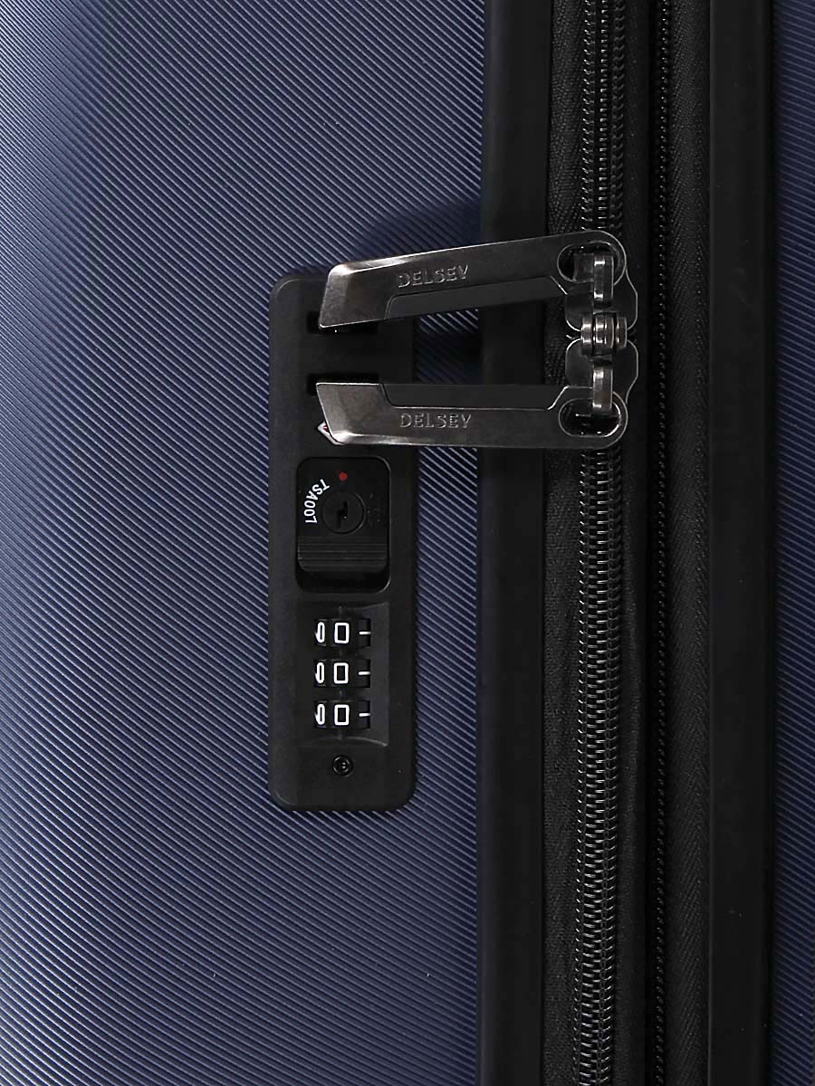 Delsey Air Armour 77 cm Expandable Suitcase Blue
